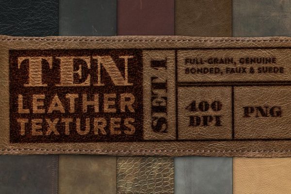 10款真皮纹理背景合集（1） 10 Leather Textures &#8211; Set 1