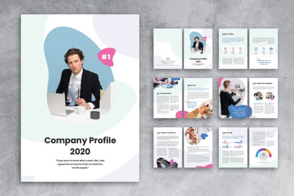 2020年新版多行业适用公司企业画册设计模板 Company Profile