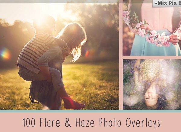 100种太阳耀斑和霾背景叠层素材 100 Sun Flare &amp; Haze Overlays