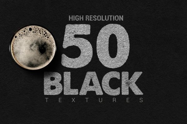 50款单反微距拍摄经典黑色肌理纹理背景 Bundle Black Textures Vol1 x50