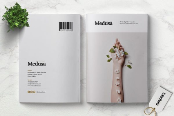 24页时尚产品目录手册版式素材天下精选Lookbook设计模板 MEDUSA &#8211; Lookbook Brochure Fashion