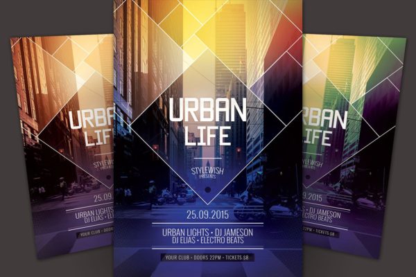 多用途城市生活休闲活动海报宣传模板 Urban Life Flyer