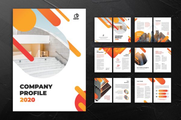 2020新款企业画册彩页设计模板 Company Profile