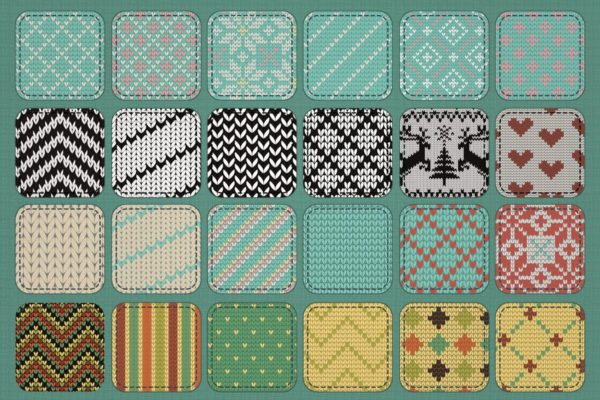 30组无缝针织纺织纹理图案套装 30 Seamless Knit Textures