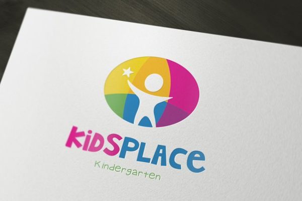 儿童空间儿童主题 Logo 模板 Kids Kindergarten Logo