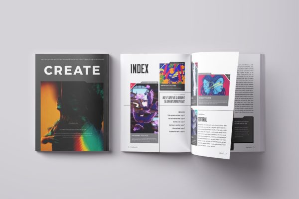 创意设计杂志版式设计模板 Create 