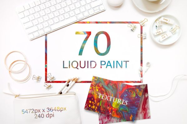 70款液体涂料纹理 Liquid Paint Textures