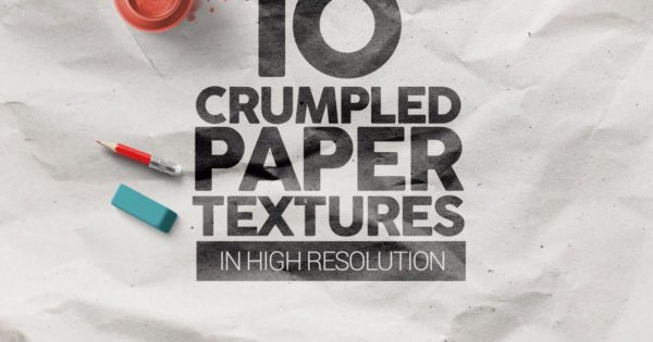 10款皱褶纸张纹理贴图背景图片素材 Crumpled Paper Textures x10