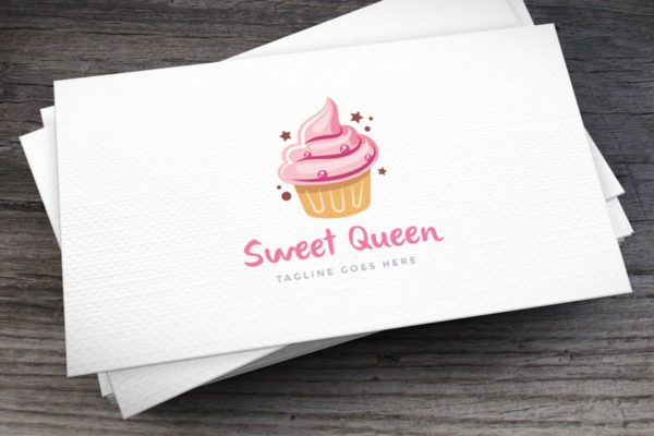 甜点雪糕品牌Logo模板 Sweet Queen Logo Template