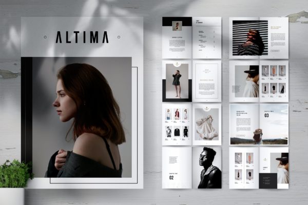 时装店新品上市产品目录画册设计模板 ALTIMA Fashion Lookbook Portfolio Brochures