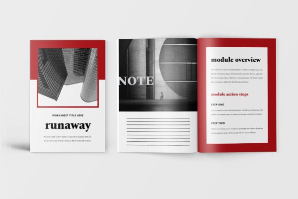 极简主义Workbook创意设计模板v4 Runaway &#8211; Minimalist Workbook Template