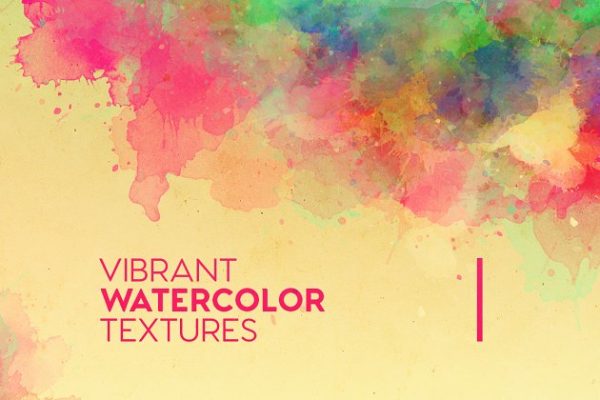 鲜艳色彩水彩肌理纹理 Vibrant Watercolor Textures