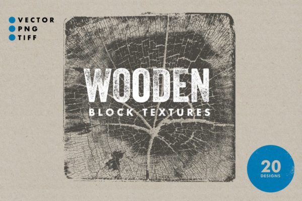 20种横切面木质纹理素材合集 Wooden Block Textures