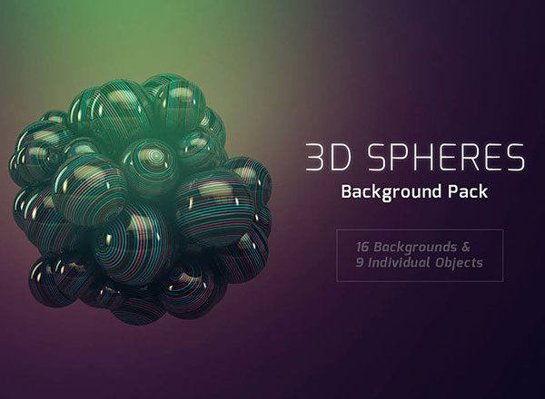 特别的3D球体背景 Free 3D Sphere Backgrounds
