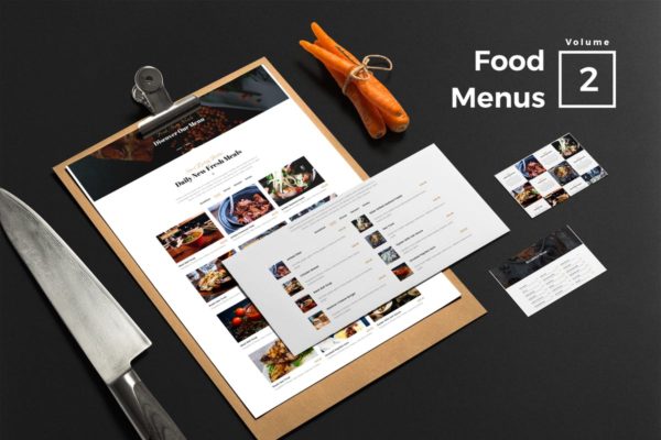 在线点餐系统网站设计素材Vol.2 Food Menus for Web Vol 02