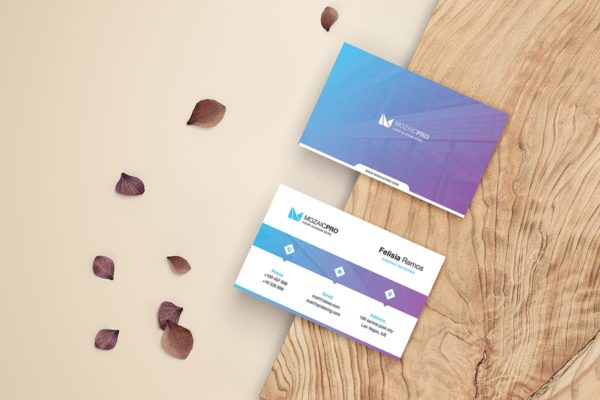 蓝色科技企业16设计网精选名片模板 Business Card