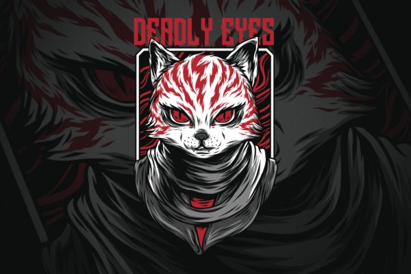 致命之眼潮牌T恤印花图案16图库精选设计素材 Deadly Eyes