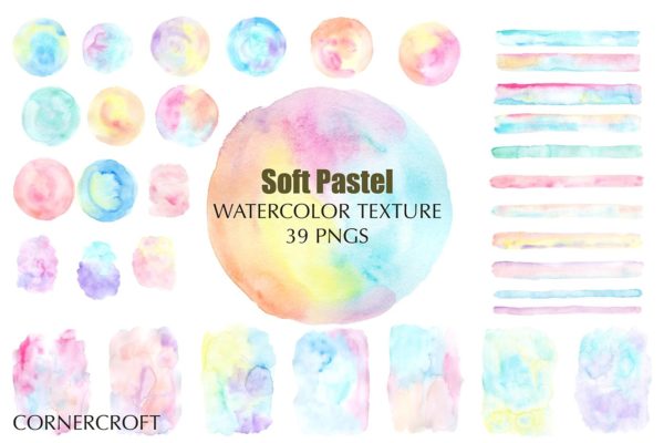 质地柔和的粉彩笔画图案 Texture Soft Pastel