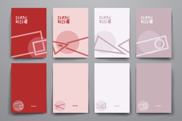 简约小册子传单设计模板 Set of Simple Brochures