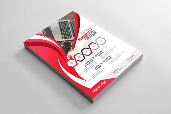 企业介绍&amp;公司宣传商业传单设计模板 Corporate Flyer