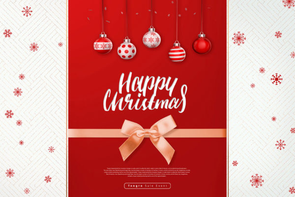 圣诞节日问候祝福卡封面设计素材
