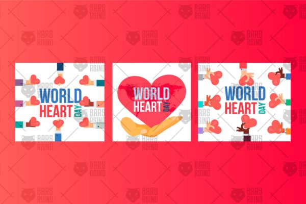 世界心脏日主题Banner模板 World Heart Day Banners
