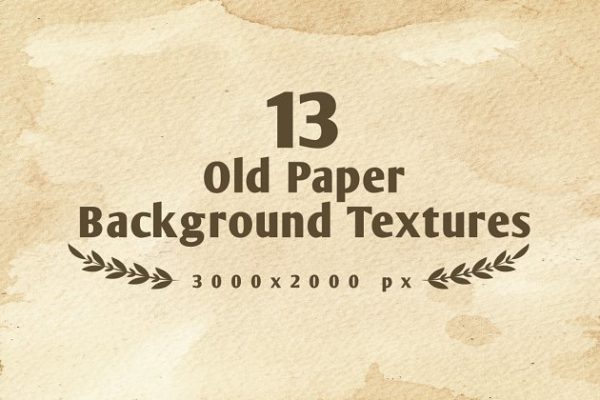 13种风格老式纸张纹理背景 Set of 13 old paper backgrounds