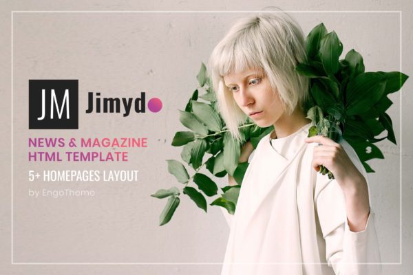 新闻资讯&amp;杂志主题网站建设HTML模板普贤居精选下载 JIMYDO | News &amp; Magazine HTML Template
