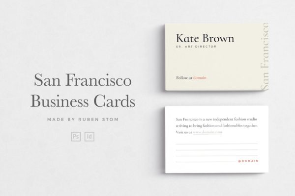 极简主义企业名片设计模板1 San Francisco Business Cards