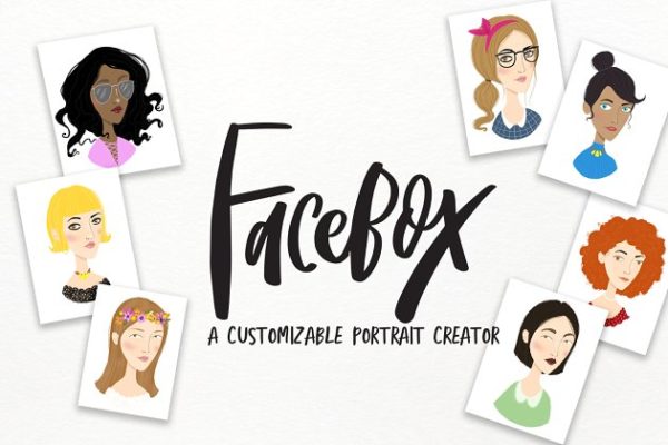 自定义手绘人物肖像插画 Custom Portrait Creator Facebox
