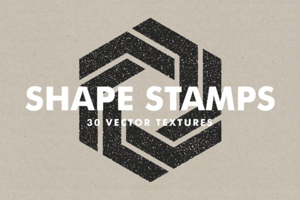 30款复古做旧效果纹理矢量印章形状 Vector Shape Stamps