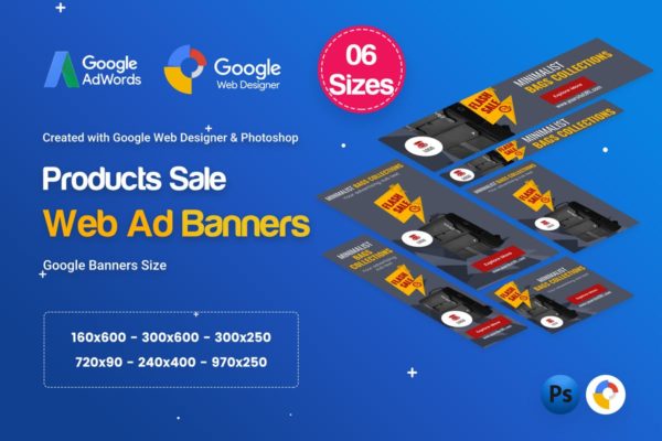 热销单品促销Banner横幅素材中国精选广告模板素材 Product Sale Banners HTML5 D8 Ad &#8211; GWD &amp; PSD