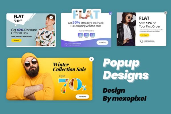 网店商城品牌促销16素材网精选广告模板合集 Popup Sales Design Promotion Online Business
