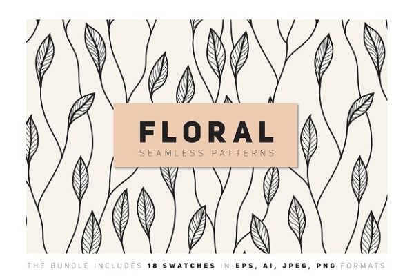 花卉图案无缝纹理 Floral Seam