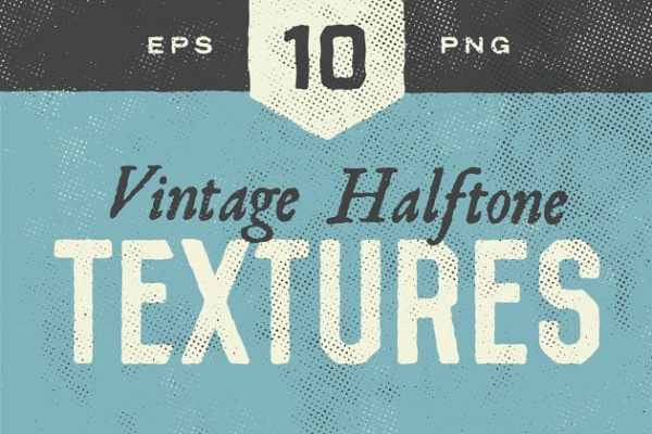 10款半色调纹理 Halftone Textures &#8211; 10 Pack