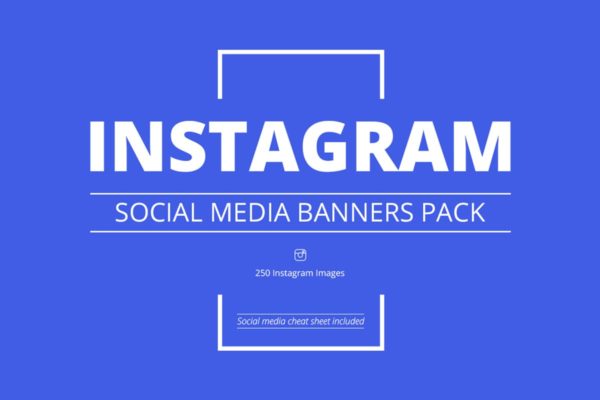 250个社交媒体营销Banner设计模板素材中国精选素材 Instagram Social Media Banners Pack