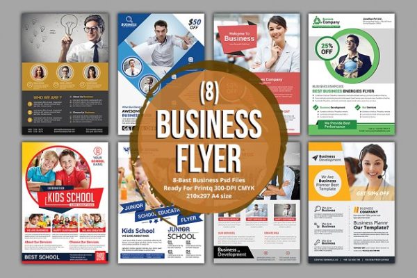 8款企业商务推广宣传单模板 (8) Corporate Flyer Bundle