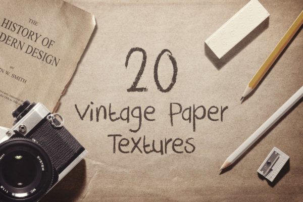 20款复古纸纹理背景素材 20 Vintage Paper Textures / Backgrounds