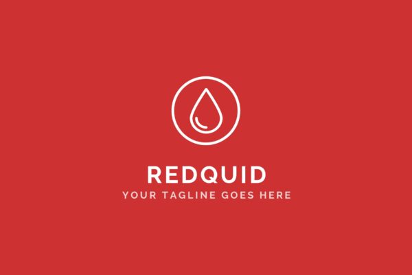 创意水滴图形Logo设计素材中国精选模板 Redquid &#8211; Premium Logo Design