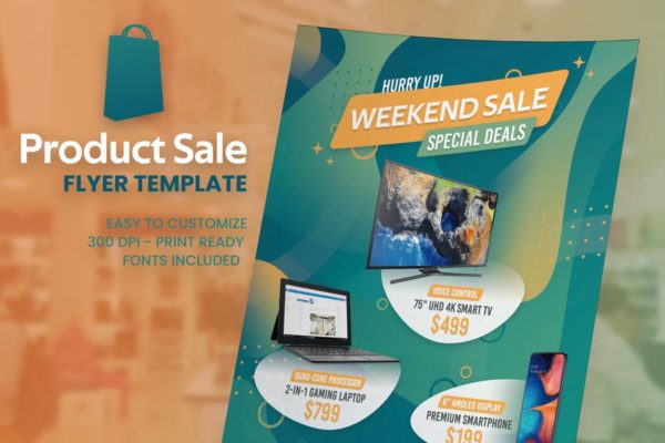 大型卖场商品促销海报设计PSD模板 Product Sale Flyer