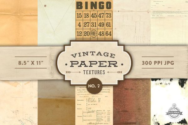 复古纸张纹理 Vintage Paper Textures &#8211; No. 7