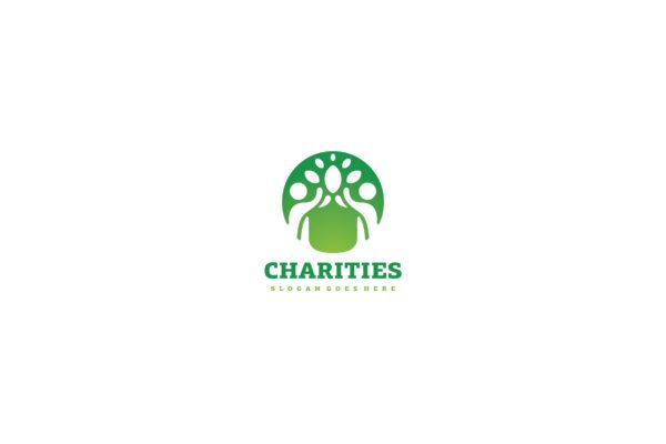 生态慈善行业Logo设计素材天下精选模板 Eco Charities Logo