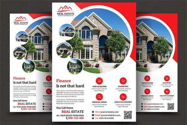 房地产房产租赁买卖宣传单设计模板 Real Estate Flyer