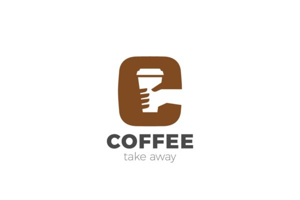 咖啡品牌logo模板 Logo Coffee Cup Take Away