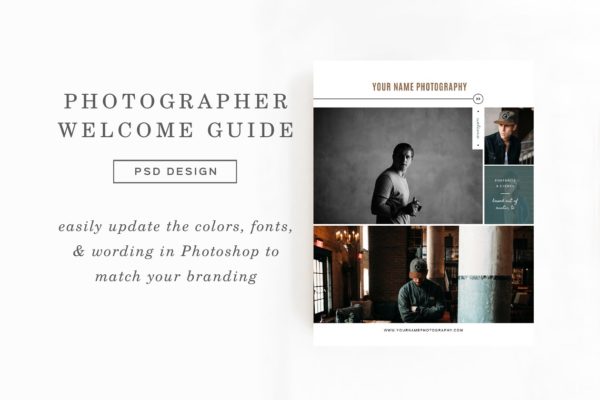 摄影师作品展示宣传册设计模板 Photographer Magazine Template