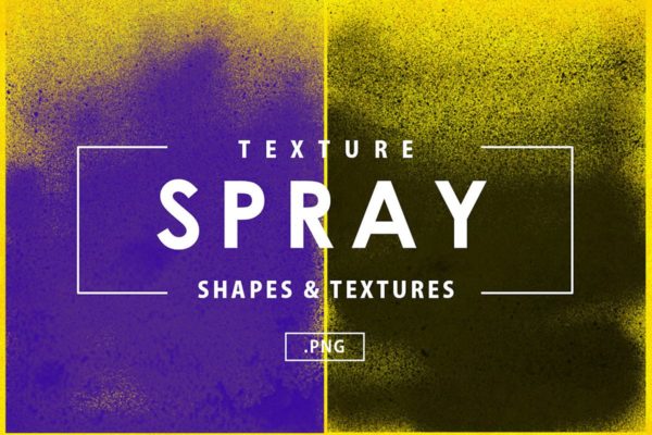 12款喷墨艺术斑点背景纹理 12 Spray Textures