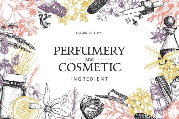 香水及化妆品配料元素集 Perfume &amp; Cosmetic Ingredients Set