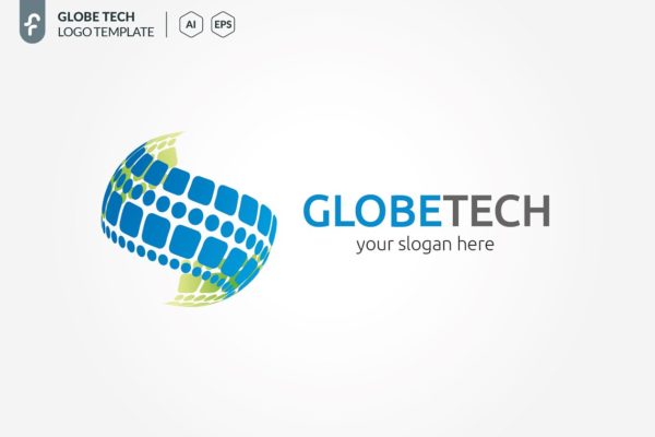 环球科技主题Logo模板 Globe Tech Logo