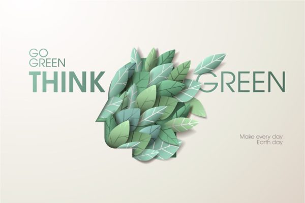 大自然绿色主题网站Banner广告概念