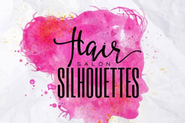 发廊沙龙发型剪影 Hair Salon Silhouettes